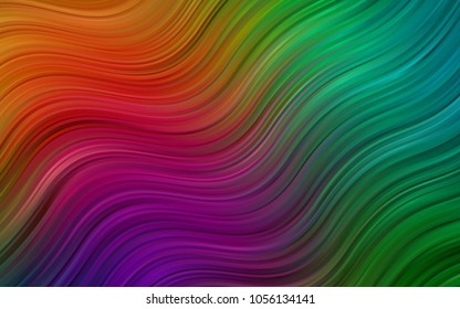 Dark Multicolor vector template with abstract circles. Shining crooked illustration in marble style. Textured wave pattern for backgrounds.