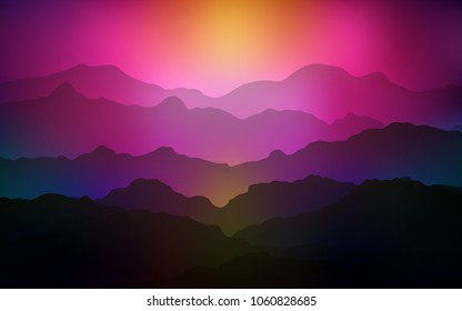 Dark Multicolor vector template with abstract circles. A vague circumflex abstract illustration with gradient. Brand-new design for your ads, poster, banner.