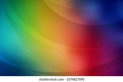 Dark Multicolor vector template with abstract circles. Glitter abstract illustration with wry lines. The elegant pattern for brand book.