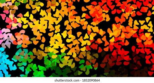Dark multicolor vector template with abstract forms. Colorful abstract forms with gradient in simple style. Smart design for your business.
