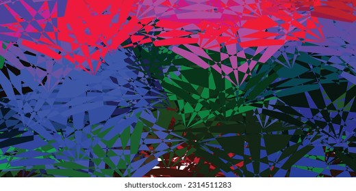 Dark Multicolor vector template with abstract forms. Colorful abstract forms with gradient in simple style. Simple illustration for your web site.