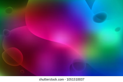 Dark Multicolor vector template with bent ribbons. Colorful abstract illustration with gradient lines. Pattern for your business design.