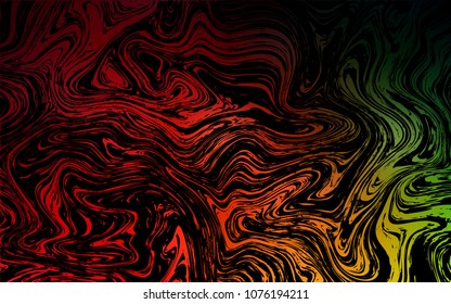 Dark Multicolor vector template with bent lines. Colorful illustration in abstract marble style with gradient. New composition for your brand book.