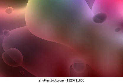 Dark Multicolor vector template with bent ribbons. A vague circumflex abstract illustration with gradient. The best blurred design for your business.