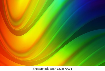 Dark Multicolor vector template with bent ribbons. An elegant bright illustration with gradient. Marble design for your web site.
