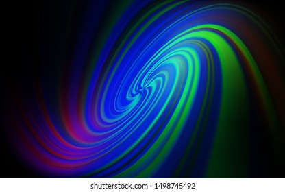Dark Multicolor vector template with bent lines. A sample with colorful lines, shapes. Elegant pattern for a brand book.
