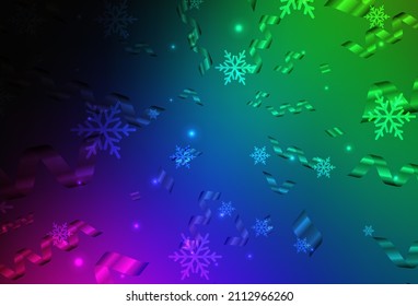 Dark Multicolor vector template in carnival style. A colorful design in Christmas style with gradient. Best design for a college poster, banner.