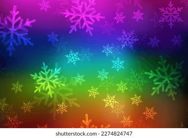 Dark Multicolor vector template in carnival style. Modern abstract Christmas mood shapes. Pattern for ads, poster, banner of books.