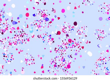 Dark Multicolor vector template with chaotic shapes. Colorful chaotic forms with gradient in modern style. Modern design for your business card.