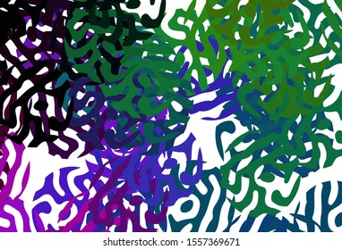 Dark Multicolor vector template with chaotic shapes. Illustration with colorful gradient shapes in abstract style. Best smart design for your business.