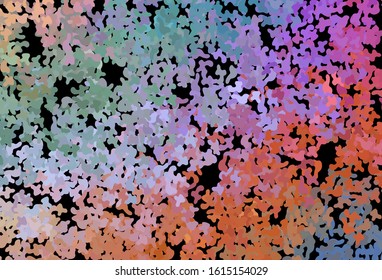 Dark Multicolor vector template with chaotic shapes. Illustration with colorful gradient shapes in abstract style. Background for a cell phone.