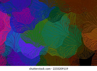Dark Multicolor vector template with chaotic shapes. Colorful chaotic forms with gradient in modern style. Simple design for your web site.