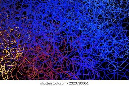 Dark Multicolor vector template with chaotic shapes. Decorative design in abstract style with random forms. Simple design for your web site.
