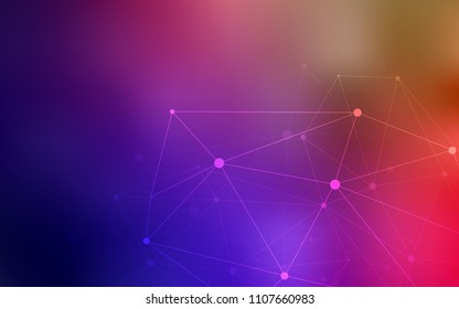 Dark Multicolor vector template with circles, triangles. Glitter abstract illustration with connection of triangle structure. Pattern can be used as texture of wallpapers.