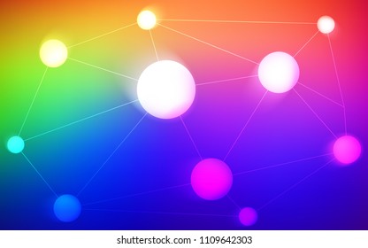 Dark Multicolor vector template with circles, triangles. Illustration with set of colorful abstract circles and lines. New design for ad, poster, banner of your website.