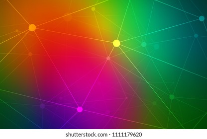 Dark Multicolor vector template with circles, triangles. Abstract illustration with colorful discs and triangles. Pattern can be used for futuristic ad, booklets.