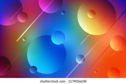 Dark Multicolor vector template with circles. Illustration with set of shining colorful abstract circles. Pattern can be used as texture of wallpapers.
