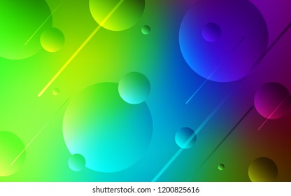 Dark Multicolor vector template with circles. Modern abstract illustration with colorful water drops. Completely new template for your brand book.