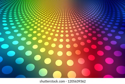 Dark Multicolor vector template with circles. Abstract illustration with colored bubbles in nature style. New design for ad, poster, banner of your website.