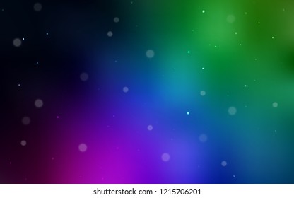 Dark Multicolor vector template with circles. Abstract illustration with colored bubbles in nature style. Pattern can be used for beautiful websites.