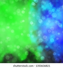 Dark Multicolor vector template with circles. Abstract colorful disks on simple gradient background. Pattern for booklets, leaflets.