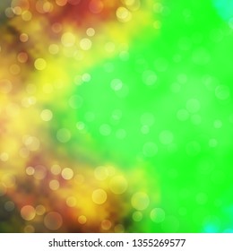 Dark Multicolor vector template with circles. Abstract colorful disks on simple gradient background. Design for posters, banners.