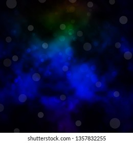 Dark Multicolor vector template with circles. Modern abstract illustration with colorful circle shapes. Pattern for booklets, leaflets.
