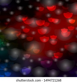 Dark Multicolor vector template with circles, stars. Colorful illustration with gradient dots, stars. Pattern for booklets, leaflets.