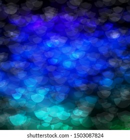 Dark Multicolor vector template with circles. Illustration with set of shining colorful abstract spheres. Pattern for business ads.