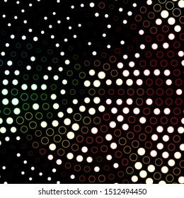 Dark Multicolor vector template with circles. Modern abstract illustration with colorful circle shapes. Pattern for business ads.