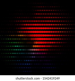 Dark Multicolor vector template with circles. Illustration with set of shining colorful abstract spheres. Pattern for business ads.