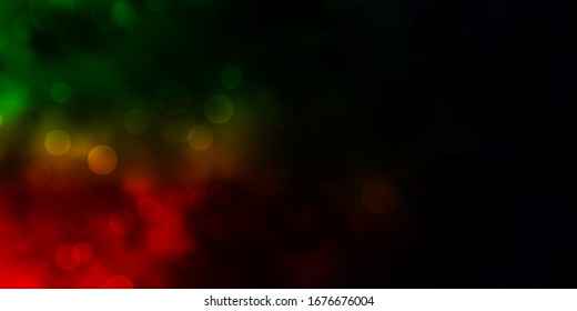 Dark Multicolor vector template with circles. Modern abstract illustration with colorful circle shapes. Pattern for business ads.