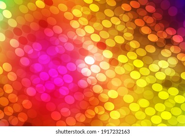 Dark Multicolor vector template with circles. Glitter abstract illustration with blurred drops of rain. Design for poster, banner of websites.