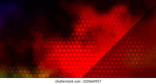Dark Multicolor vector template with circles. Abstract colorful disks on simple gradient background. Pattern for booklets, leaflets.