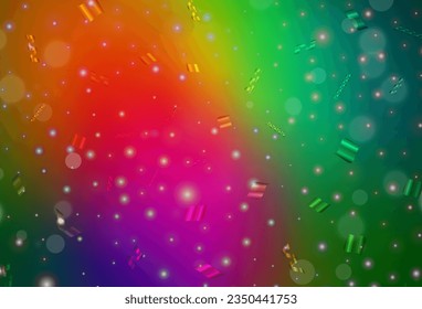 Dark Multicolor vector template with circles. Illustration with set of shining colorful abstract circles. Wallpaper for a cell phone.