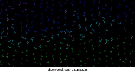 Dark Multicolor vector template with esoteric signs. Illustration with magical signs of spiritual power. Simple design for occult depiction.