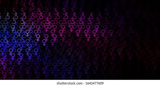 Dark Multicolor vector template with esoteric signs. Illustration with magical signs of spiritual power. Simple design for occult depiction.