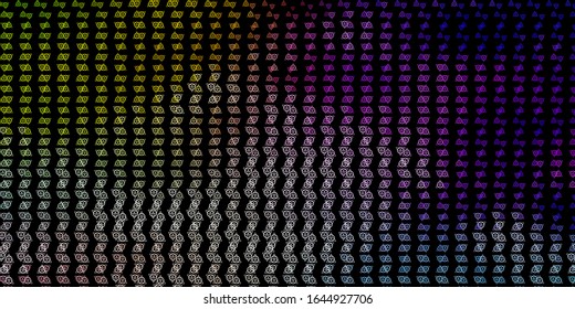 Dark Multicolor vector template with esoteric signs. Illustration with magical signs of spiritual power. Design for magic, spiritual events.