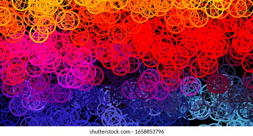 Dark Multicolor vector template with esoteric signs. Abstract illustration with gothic gradient shapes. Background for esoteric, mystic designs.