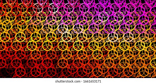 Dark Multicolor vector template with esoteric signs. Illustration with magical signs of spiritual power. Best design halloween events.