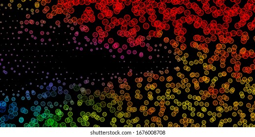 Dark Multicolor vector template with esoteric signs. Illustration with magical signs of spiritual power. Design for magic, spiritual events.