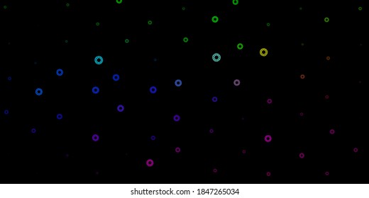 Dark multicolor vector template with flu signs. Simple design in abstract style with infection forms. Wallpaper for health protection.