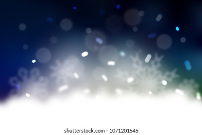 Dark Multicolor vector template with ice snowflakes. Shining colored illustration with snow in christmas style. The pattern can be used for year new  websites.