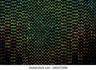 Dark Multicolor vector template with isolated letters. Abstract illustration with colored latin alphabet. Pattern for booklets, leaflets of education.