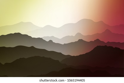 Dark Multicolor vector template with lines, ovals. A completely new color illustration in mountain style. Textured wave pattern for backgrounds.