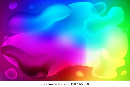 Dark Multicolor vector template with lines, ovals. A completely new color illustration in memphis style. Memphis style for your business design.