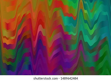 Dark Multicolor vector template with lines. Colorful abstract illustration with gradient lines. Abstract style for your business design.