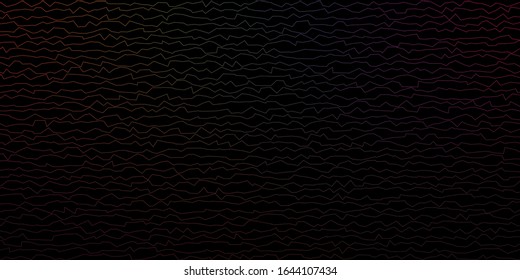 Dark Multicolor vector template with lines. Colorful illustration in circular style with lines. Pattern for booklets, leaflets.