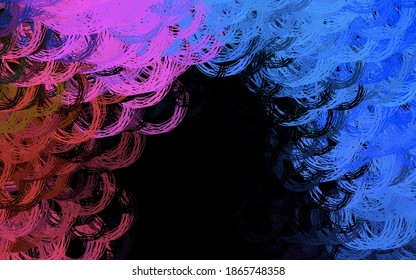 Dark Multicolor vector template with lines. Modern gradient abstract illustration with bandy lines. A sample for your ideas.