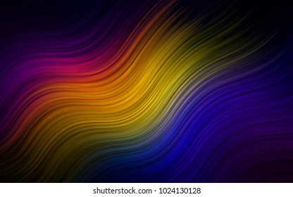 Dark Multicolor vector template with liquid shapes. Modern gradient abstract illustration with bandy lines. The template for cell phone backgrounds.
